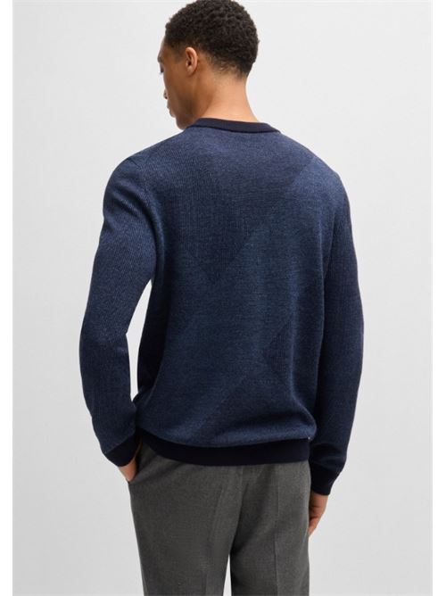 H-ECLAUS blue wool sweater BOSS | 50526845 H-ECLAUS 10265502.404